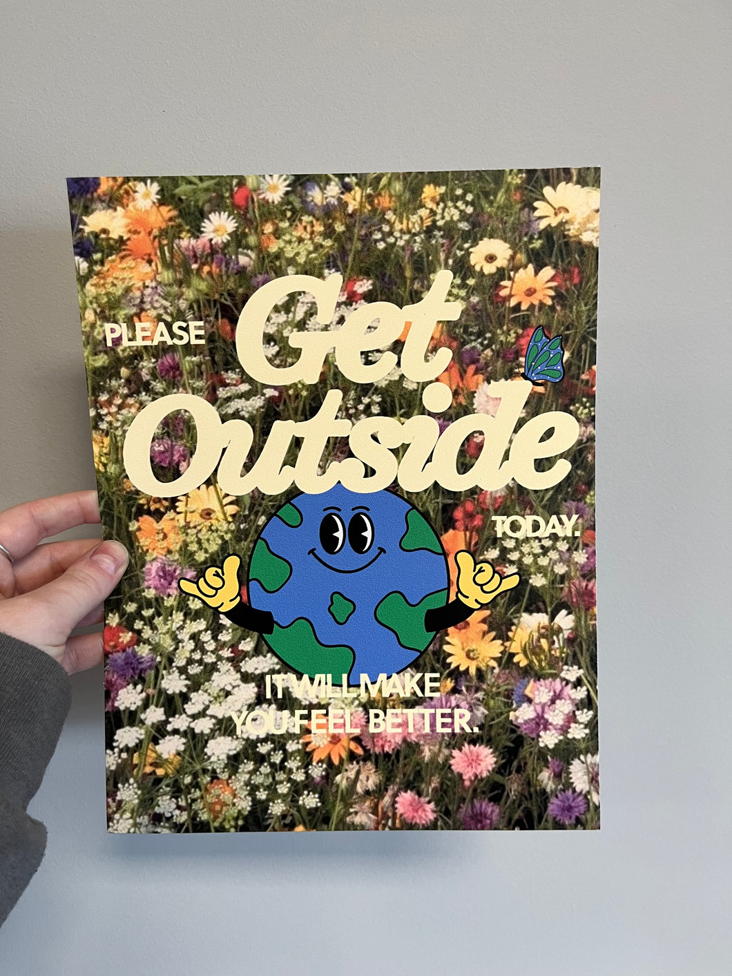 get outside - flowers poster