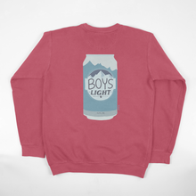 Load image into Gallery viewer, boys light beer - crimson crewneck sweatshirt
