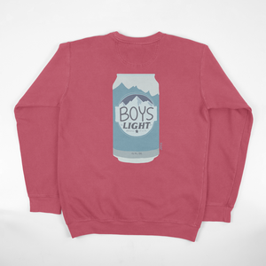 boys light beer - crimson crewneck sweatshirt