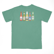 Load image into Gallery viewer, beer bottles - light green tee
