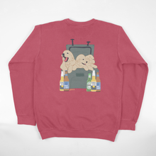 Load image into Gallery viewer, bitches + beer - crimson crewneck sweatshirt
