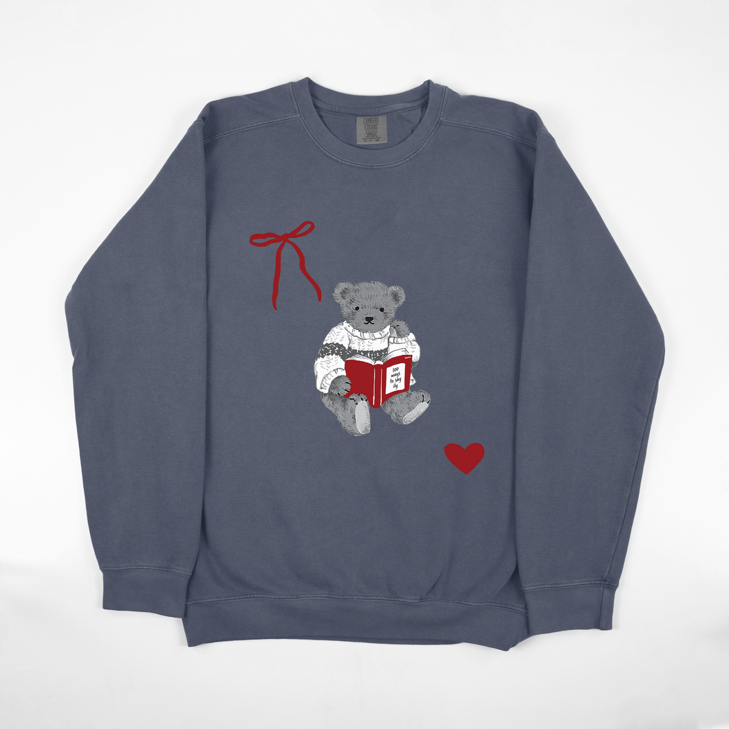 100 ways to say ily - denim crewneck