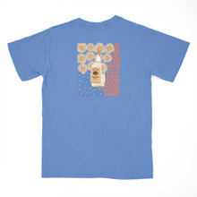 Load image into Gallery viewer, vodka floral - flo blue tee
