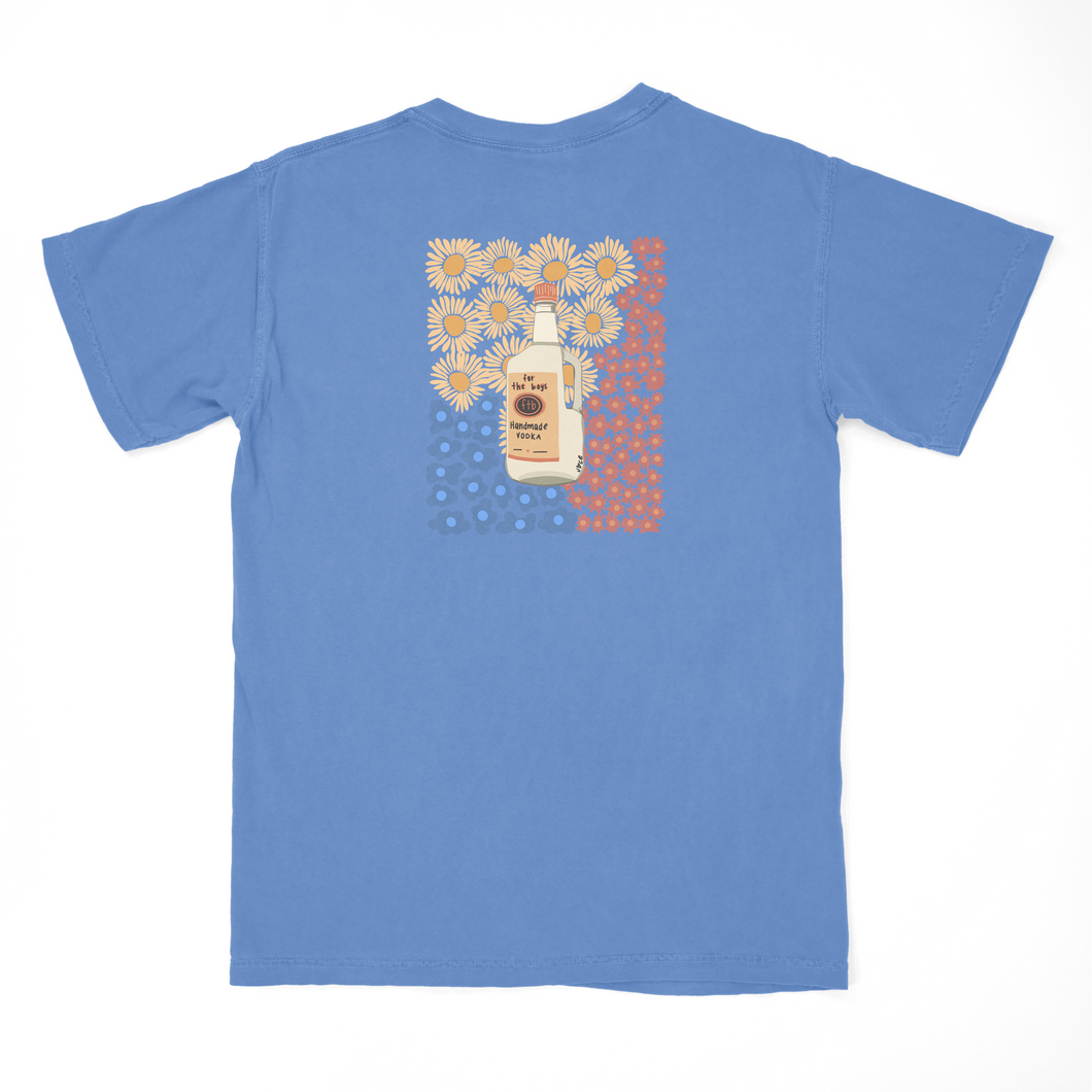 vodka floral - flo blue tee