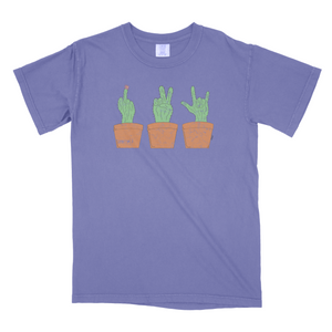 cacti - violet tee