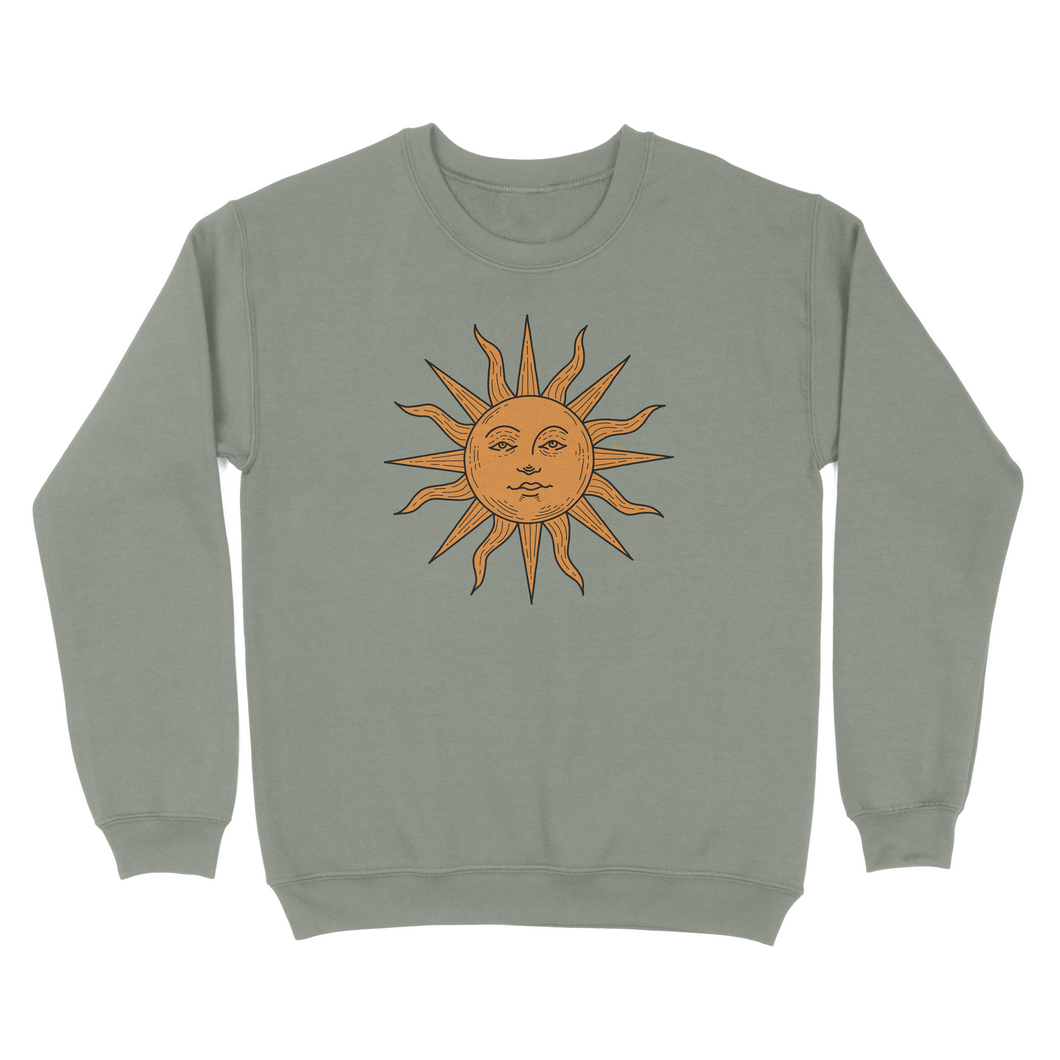 sun - stonewashed green crewneck sweatshirt